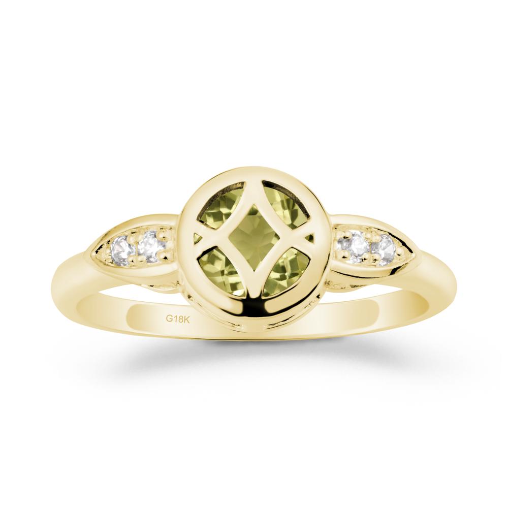 Celtic Knot Lemon Quartz Engagement Ring - LUO Jewelry #metal_18k yellow gold