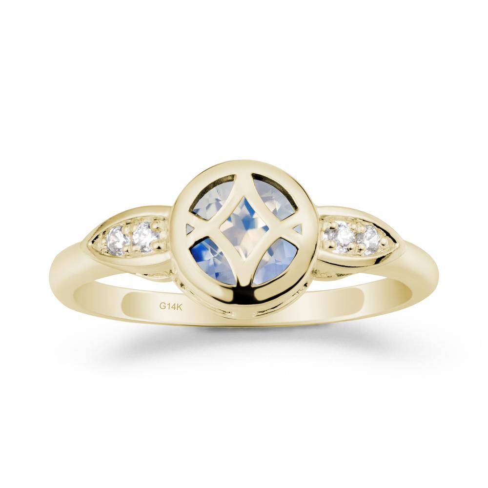 Celtic Knot Moonstone Engagement Ring - LUO Jewelry #metal_14k yellow gold