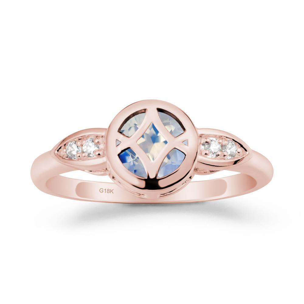 Celtic Knot Moonstone Engagement Ring - LUO Jewelry #metal_18k rose gold