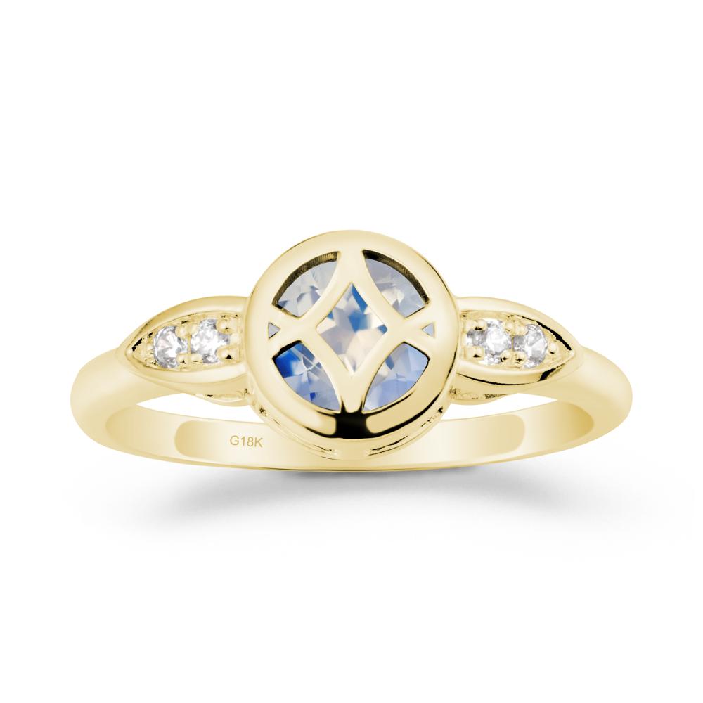 Celtic Knot Moonstone Engagement Ring - LUO Jewelry #metal_18k yellow gold