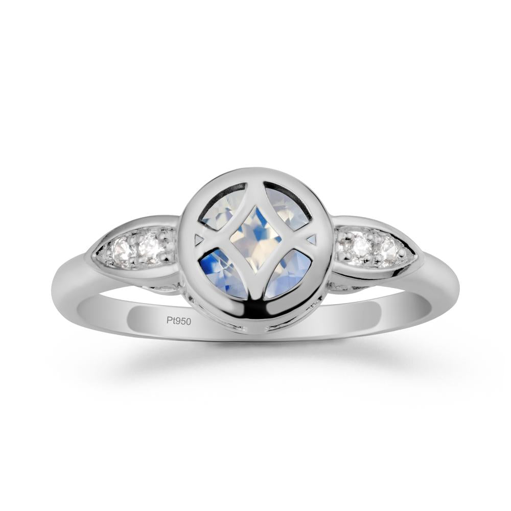 Celtic Knot Moonstone Engagement Ring - LUO Jewelry #metal_platinum