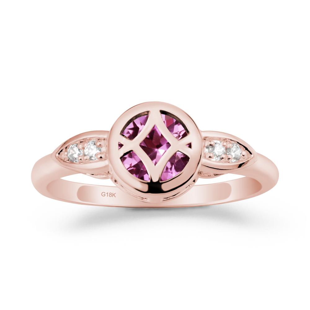 Pink Sapphire Celtic Knot Ring - LUO Jewelry #metal_18k rose gold