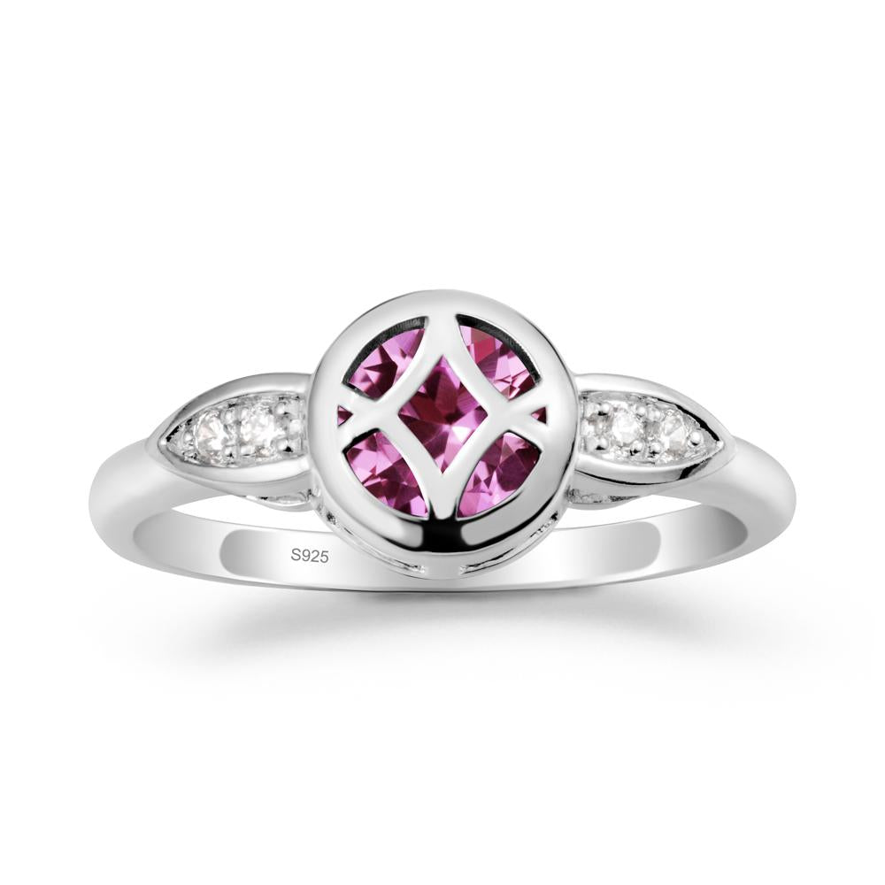 Pink Sapphire Celtic Knot Ring - LUO Jewelry #metal_sterling silver