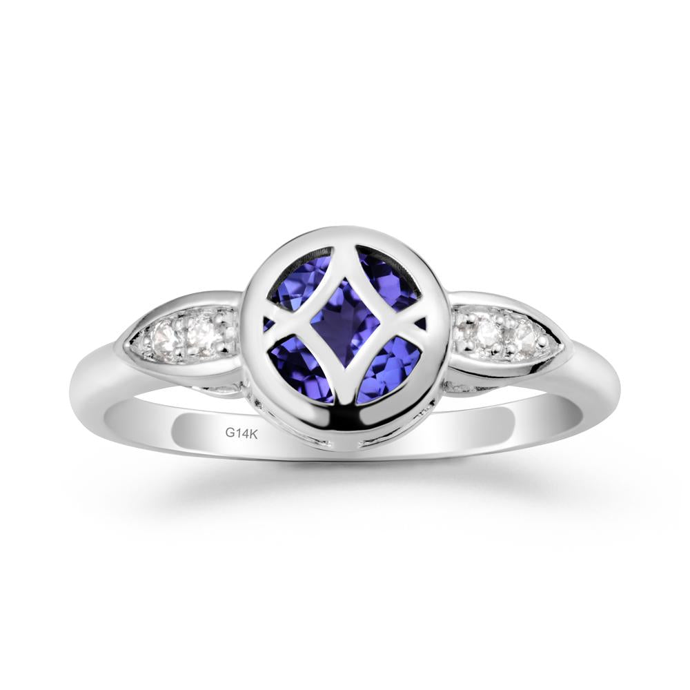 Tanzanite Celtic Knot Ring - LUO Jewelry #metal_14k white gold