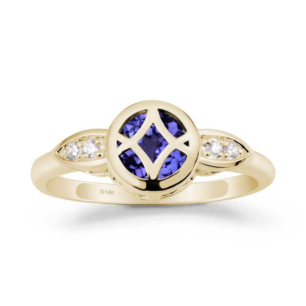 Tanzanite Celtic Knot Ring - LUO Jewelry #metal_14k yellow gold