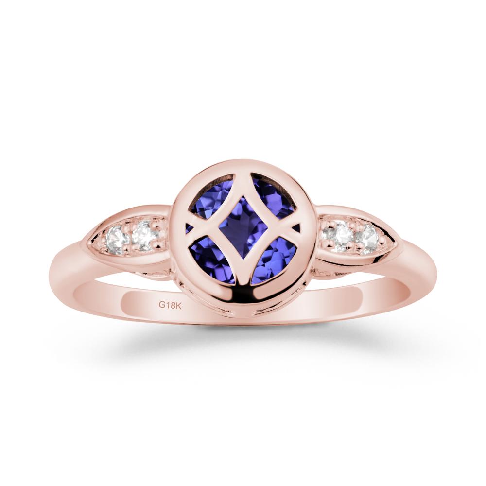 Tanzanite Celtic Knot Ring - LUO Jewelry #metal_18k rose gold
