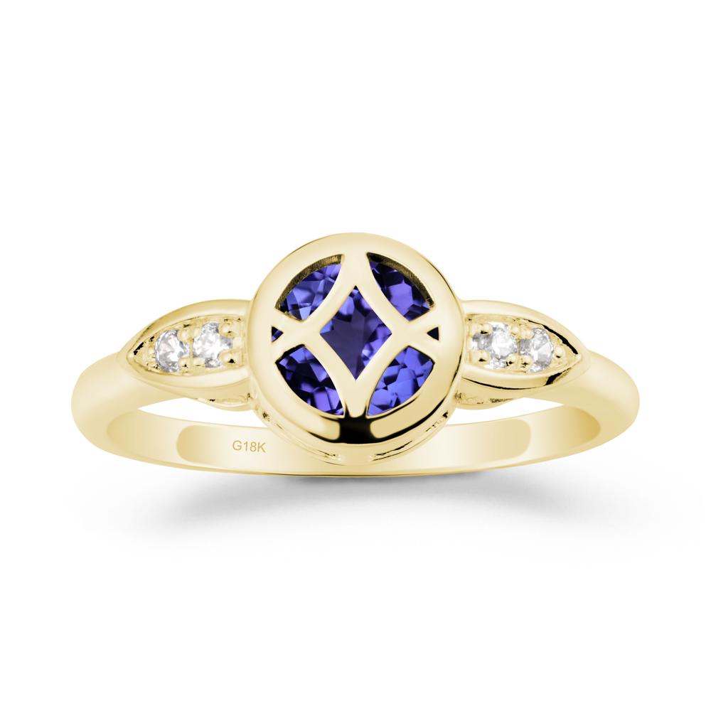 Tanzanite Celtic Knot Ring - LUO Jewelry #metal_18k yellow gold
