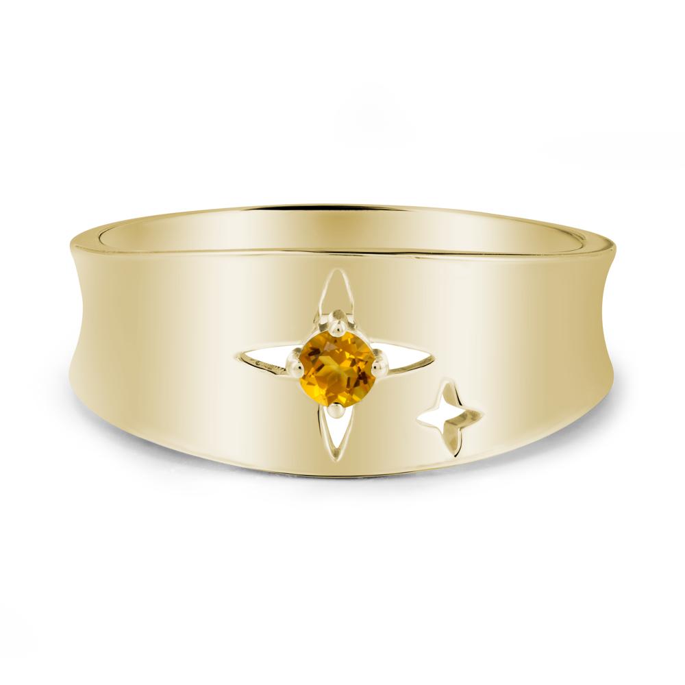 Four Point Star Citrine Ring - LUO Jewelry #metal_14k yellow gold