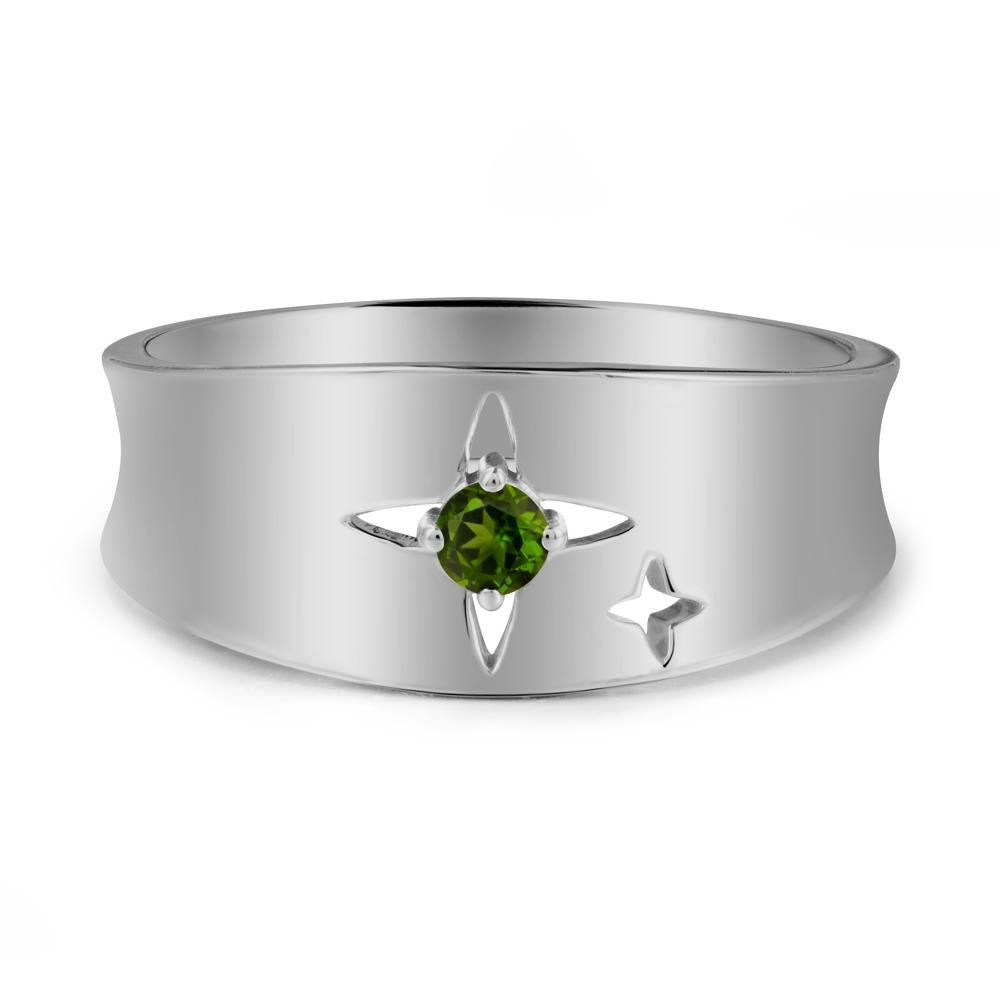 Diopside Four Point Star Ring - LUO Jewelry #metal_platinum