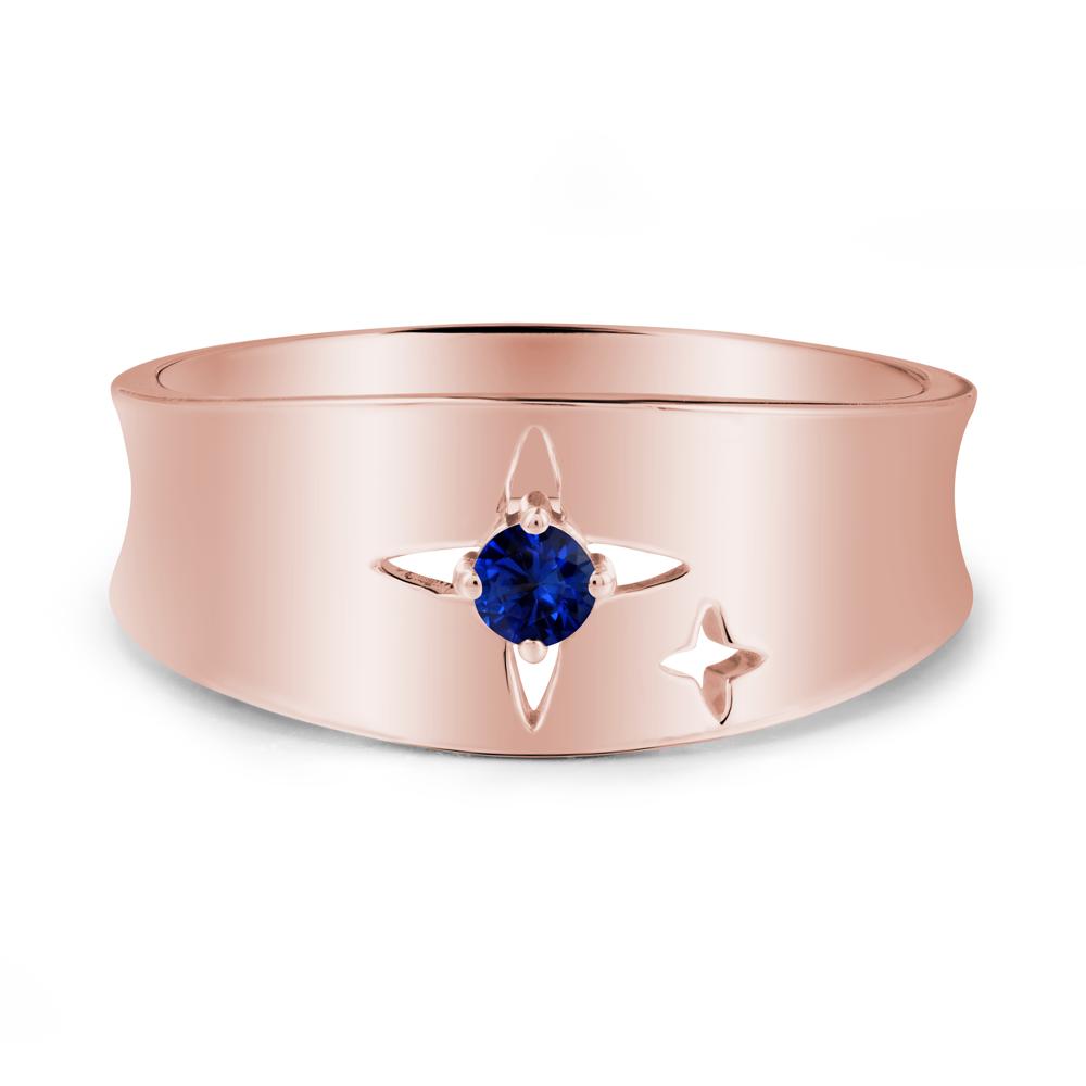 Four Point Star Sapphire Ring - LUO Jewelry #metal_18k rose gold