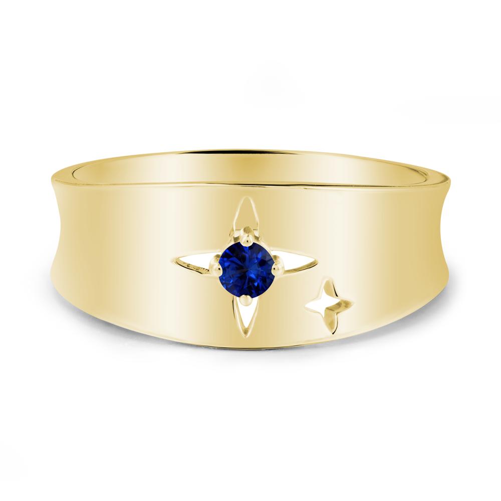 Four Point Star Sapphire Ring - LUO Jewelry #metal_18k yellow gold