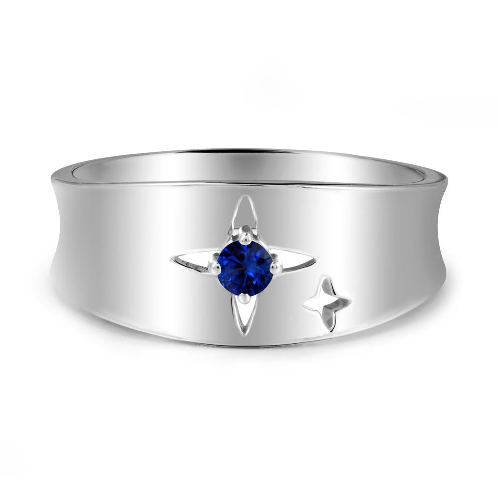 Four Point Star Sapphire Ring - LUO Jewelry #metal_sterling silver
