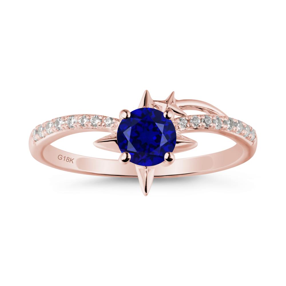 Simple Four Point Star Sapphire Ring - LUO Jewelry #metal_18k rose gold