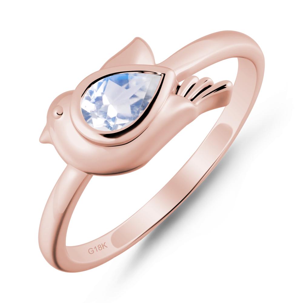 Peace Dove Moonstone Ring - LUO Jewelry #metal_18k rose gold
