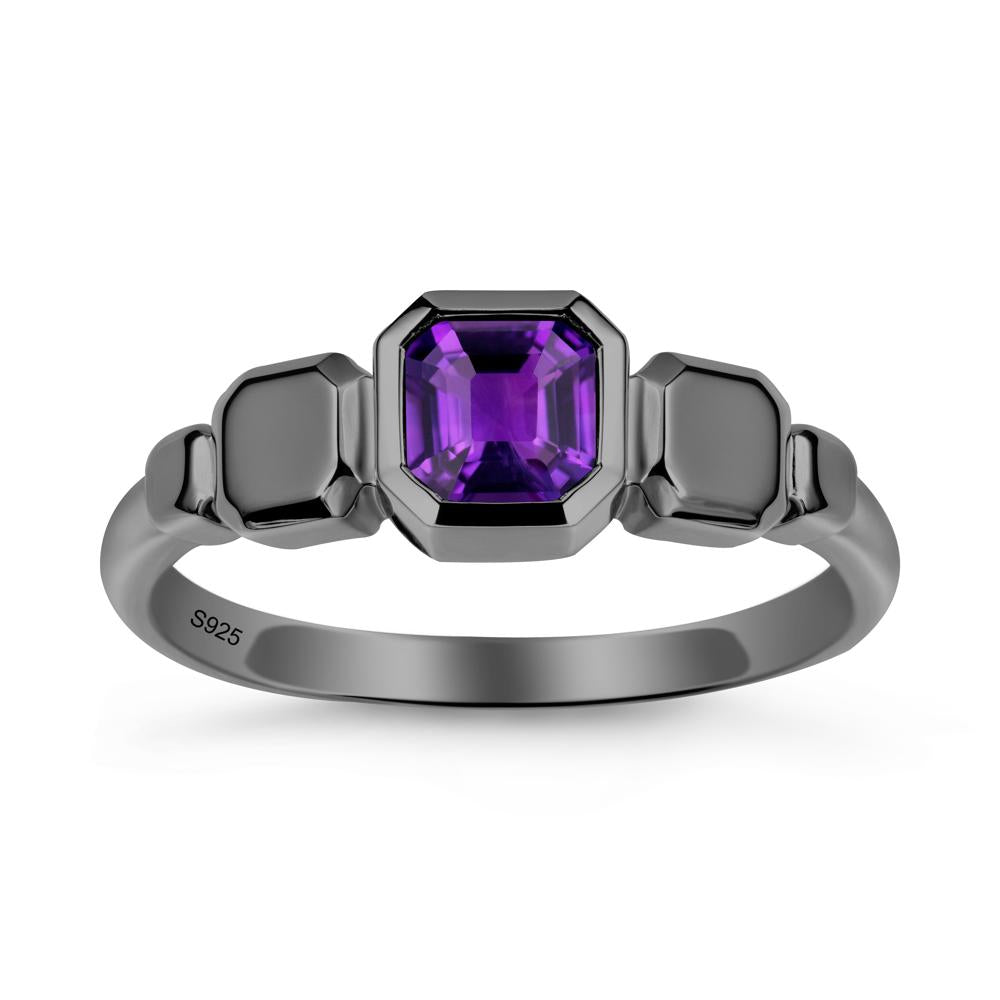 Unique Ascher Amethyst Ring - LUO Jewelry #metal_black finish sterling silver