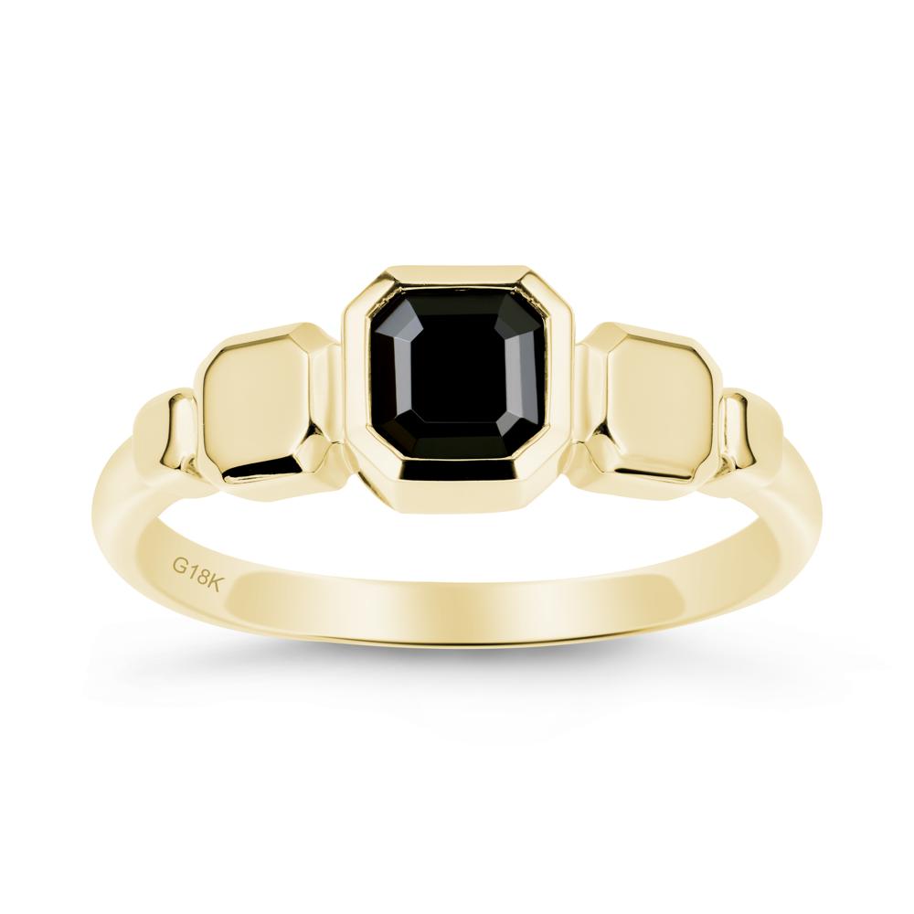 Unique Ascher Black Spinel Ring - LUO Jewelry #metal_18k yellow gold