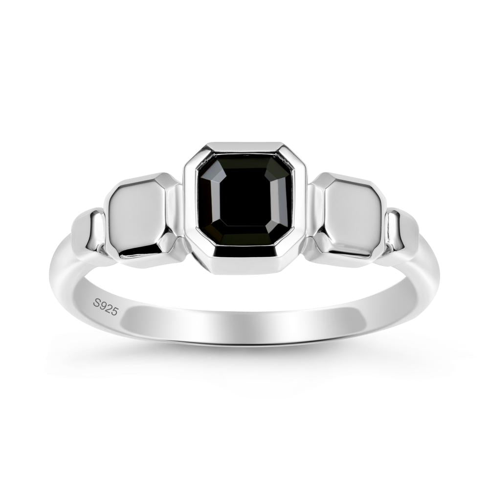 Unique Ascher Black Spinel Ring - LUO Jewelry #metal_sterling silver