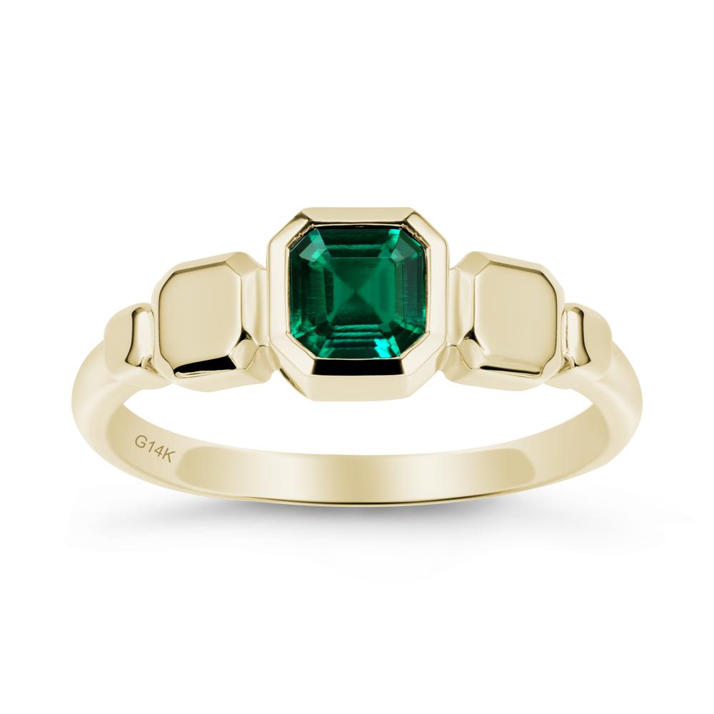 Unique Ascher Emerald Ring - LUO Jewelry #metal_14k yellow gold