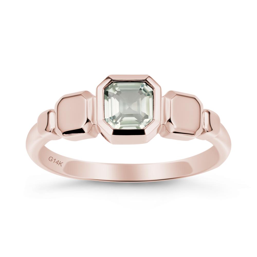 Unique Ascher Green Amethyst Ring - LUO Jewelry #metal_14k rose gold
