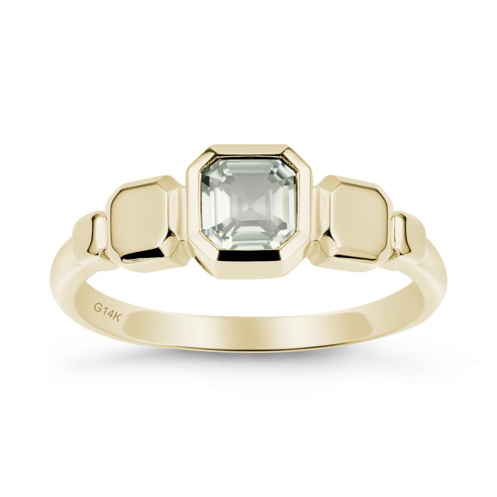 Unique Ascher Green Amethyst Ring - LUO Jewelry #metal_14k yellow gold