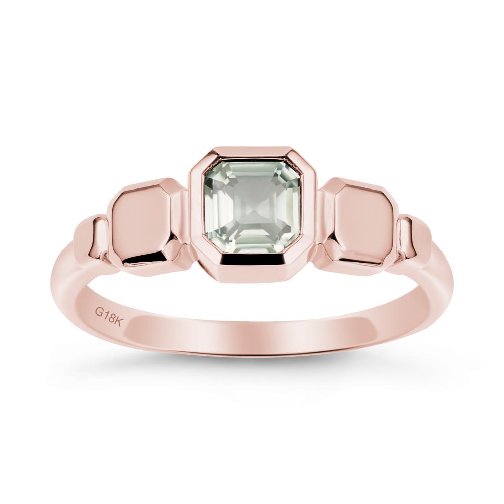Unique Ascher Green Amethyst Ring - LUO Jewelry #metal_18k rose gold