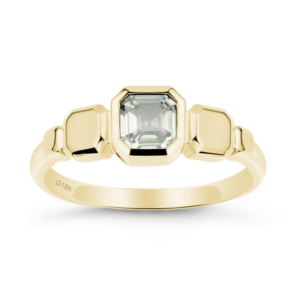 Unique Ascher Green Amethyst Ring - LUO Jewelry #metal_18k yellow gold