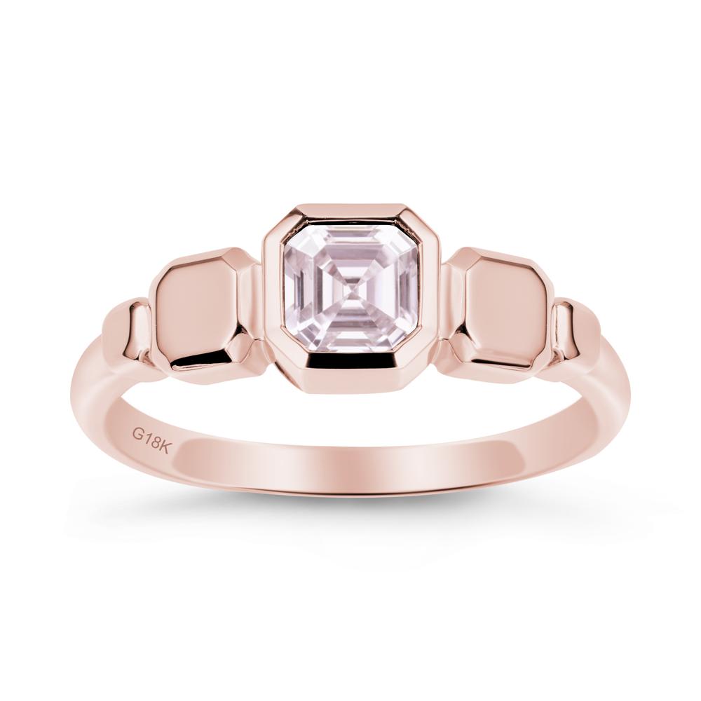 Unique Ascher Pink Cubic Zirconia Ring - LUO Jewelry #metal_18k rose gold