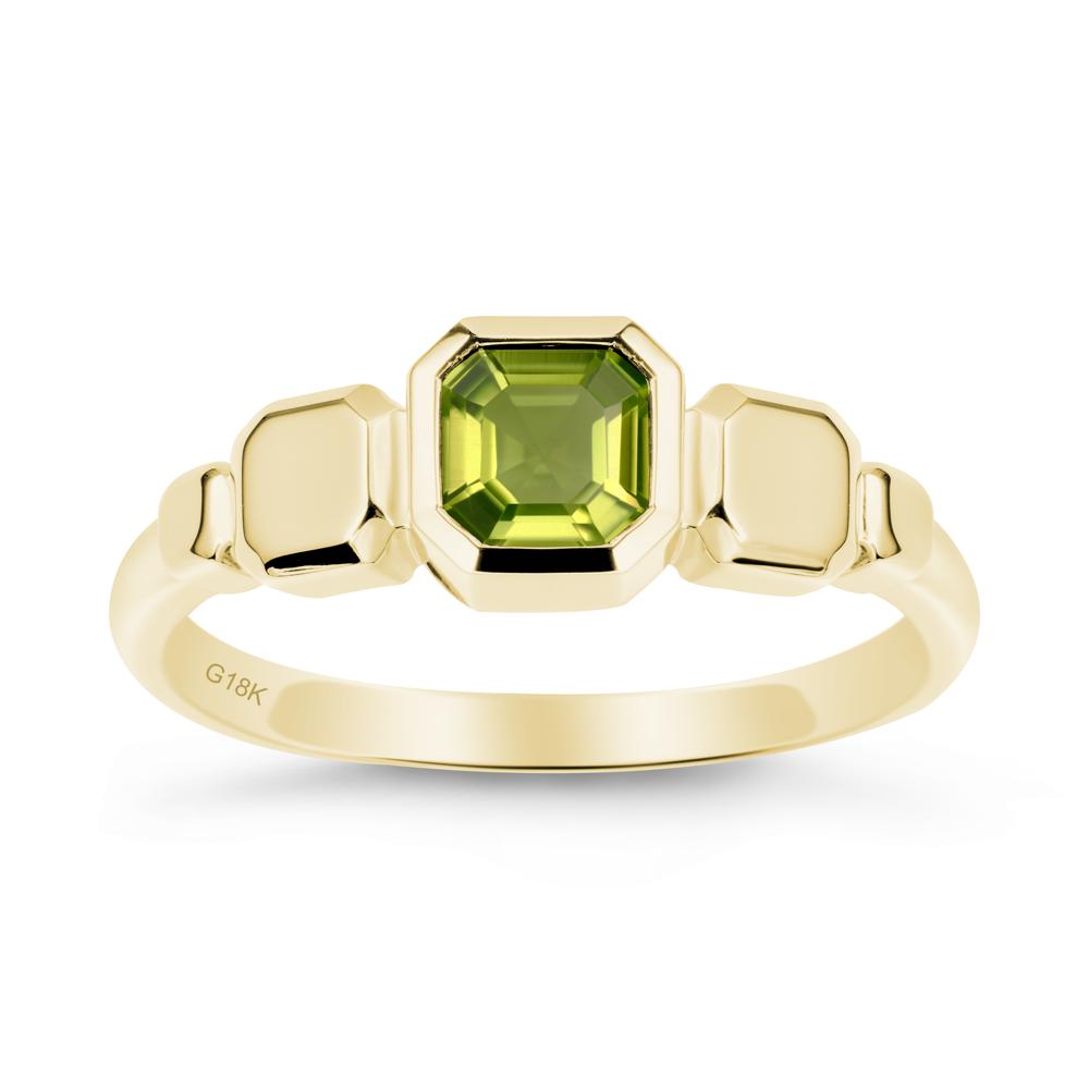 Geometric Ascher Peridot Ring - LUO Jewelry #metal_18k yellow gold