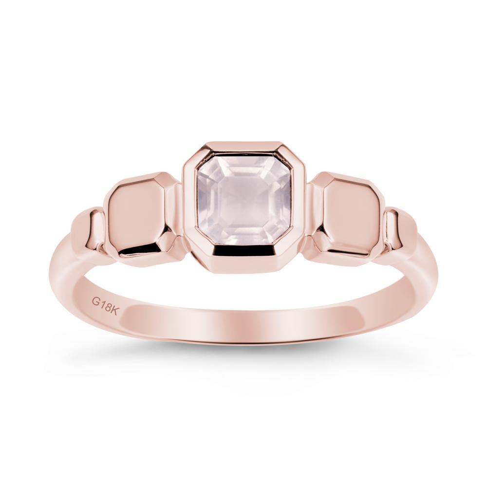 Unique Ascher Rose Quartz Ring - LUO Jewelry #metal_18k rose gold