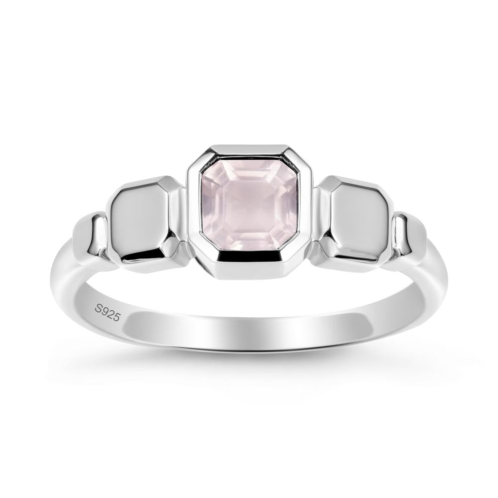 Unique Ascher Rose Quartz Ring - LUO Jewelry #metal_sterling silver