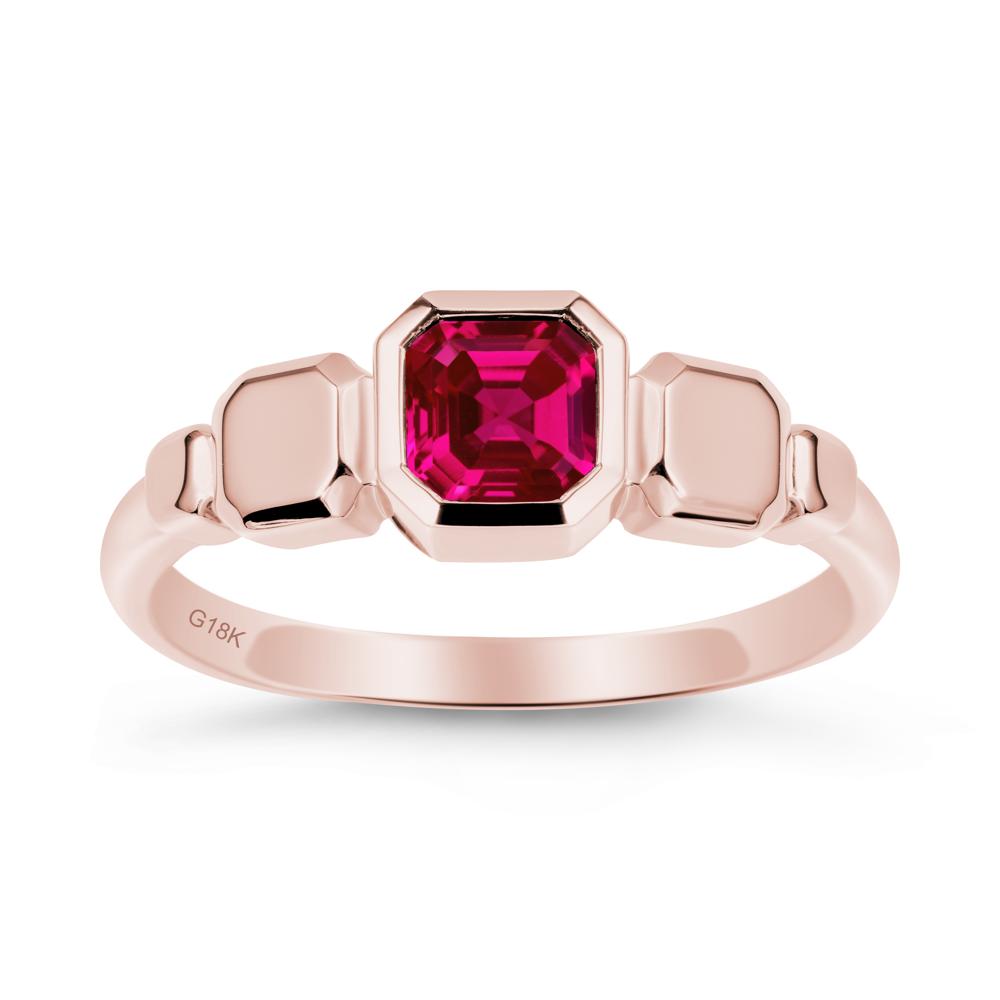 Geometric Ascher Ruby Ring - LUO Jewelry #metal_18k rose gold