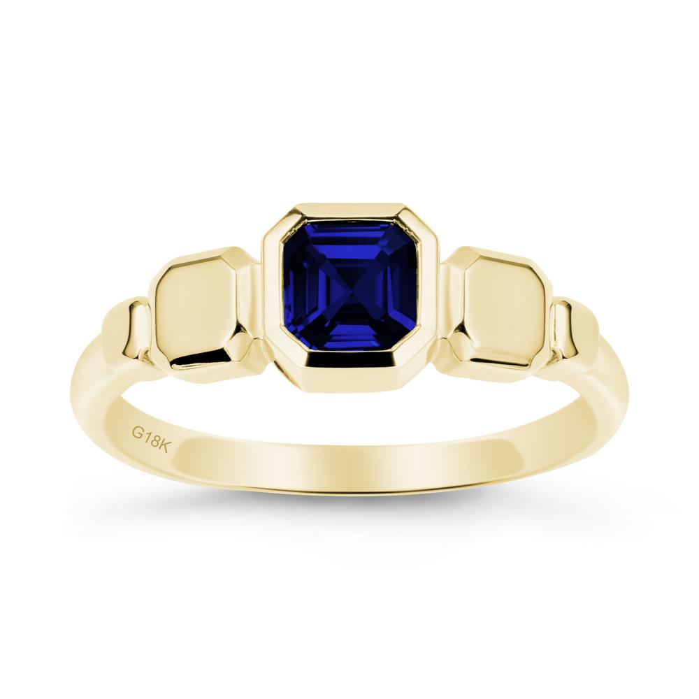 Unique Ascher Sapphire Ring - LUO Jewelry #metal_18k yellow gold