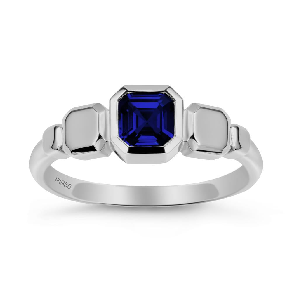 Unique Ascher Sapphire Ring - LUO Jewelry #metal_platinum