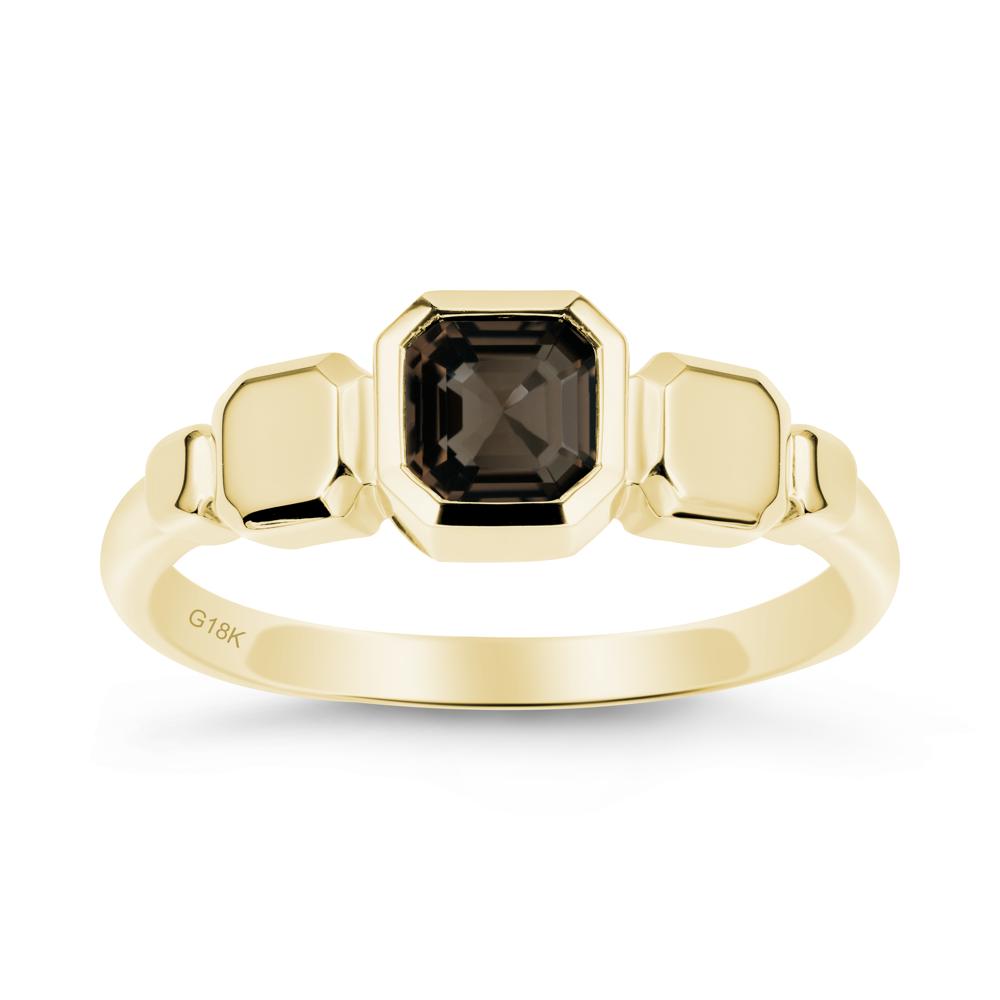 Geometric Ascher Smoky Quartz Ring - LUO Jewelry #metal_18k yellow gold