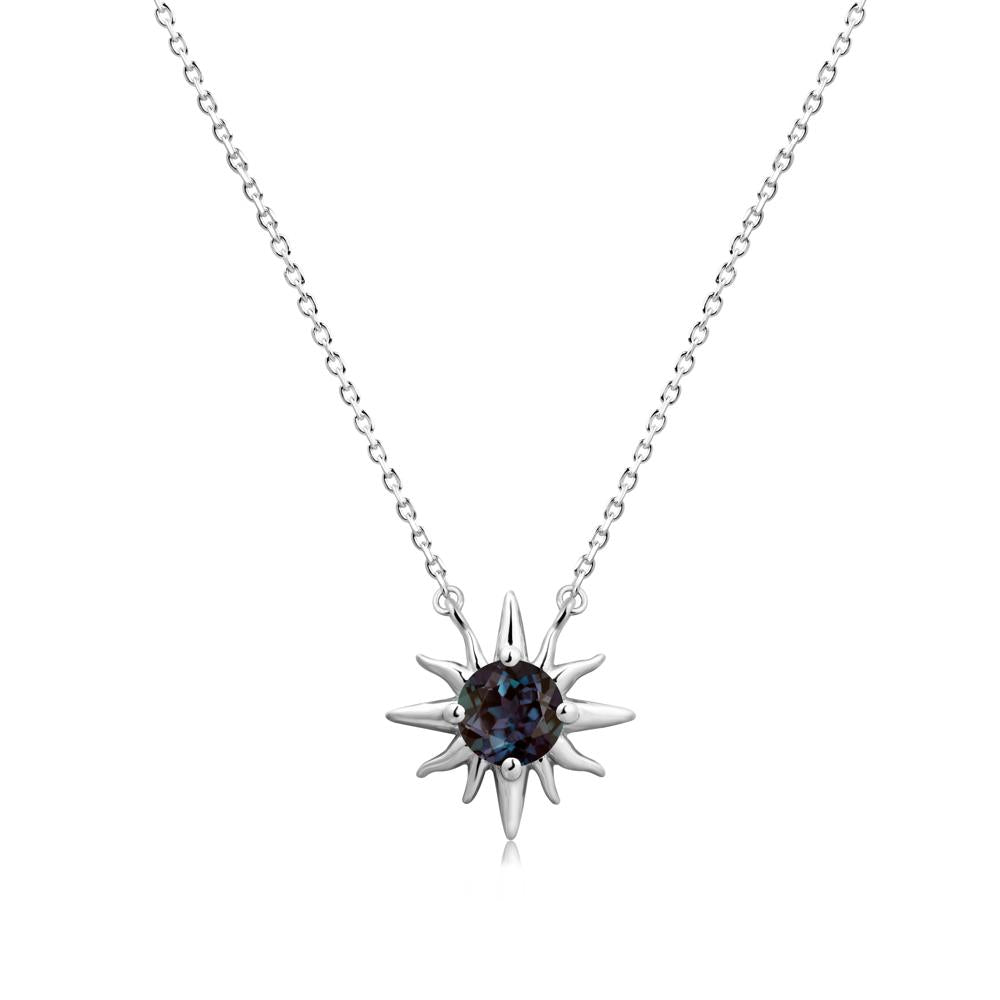Celestial Sun Alexandrite Necklace - LUO Jewelry #metal_sterling silver