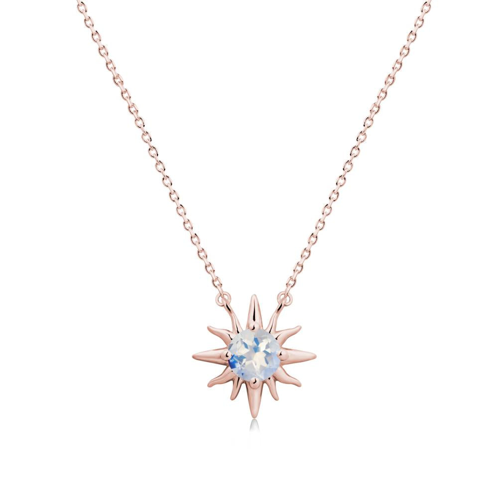 Celestial Sun Moonstone Necklace - LUO Jewelry #metal_18k rose gold