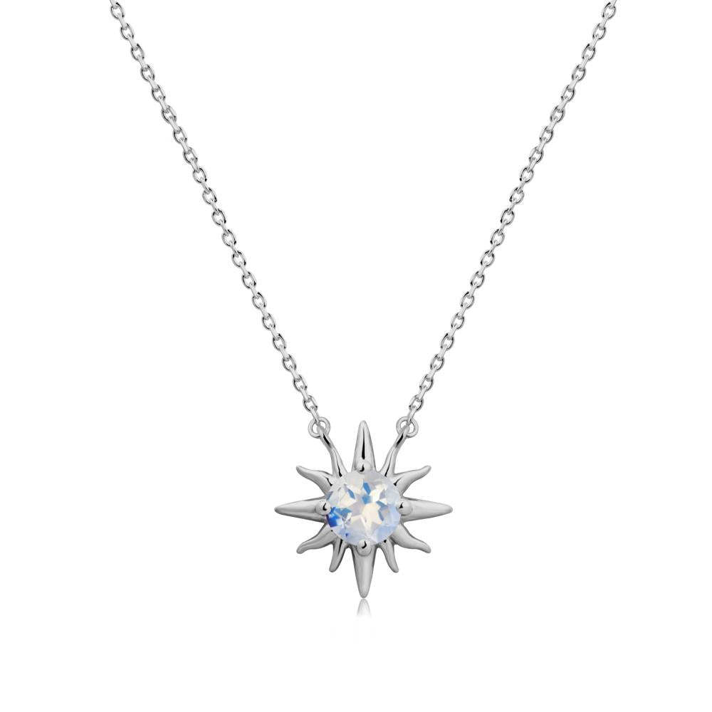 Celestial Sun Moonstone Necklace - LUO Jewelry #metal_platinum