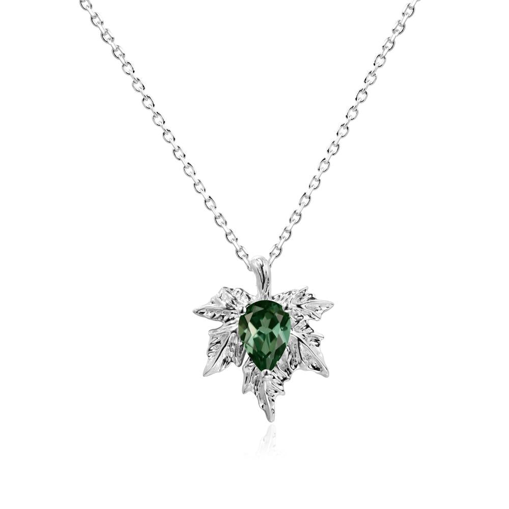 Maple Green Sapphire Necklace - LUO Jewelry #metal_14k white gold
