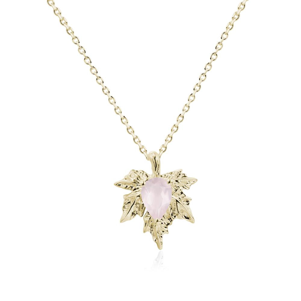 Maple Rose Quartz Necklace - LUO Jewelry #metal_14k yellow gold