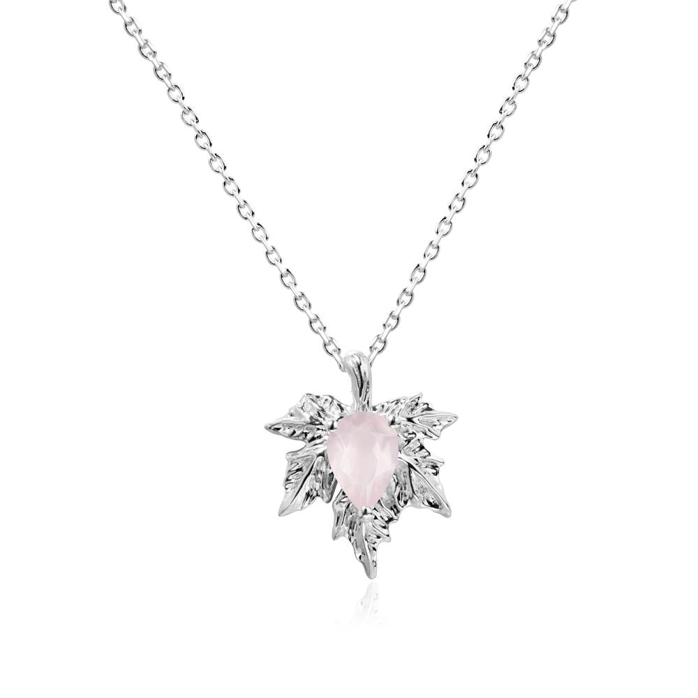 Maple Rose Quartz Necklace - LUO Jewelry #metal_sterling silver