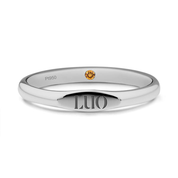 Hidden Citrine Signet Ring | LUO