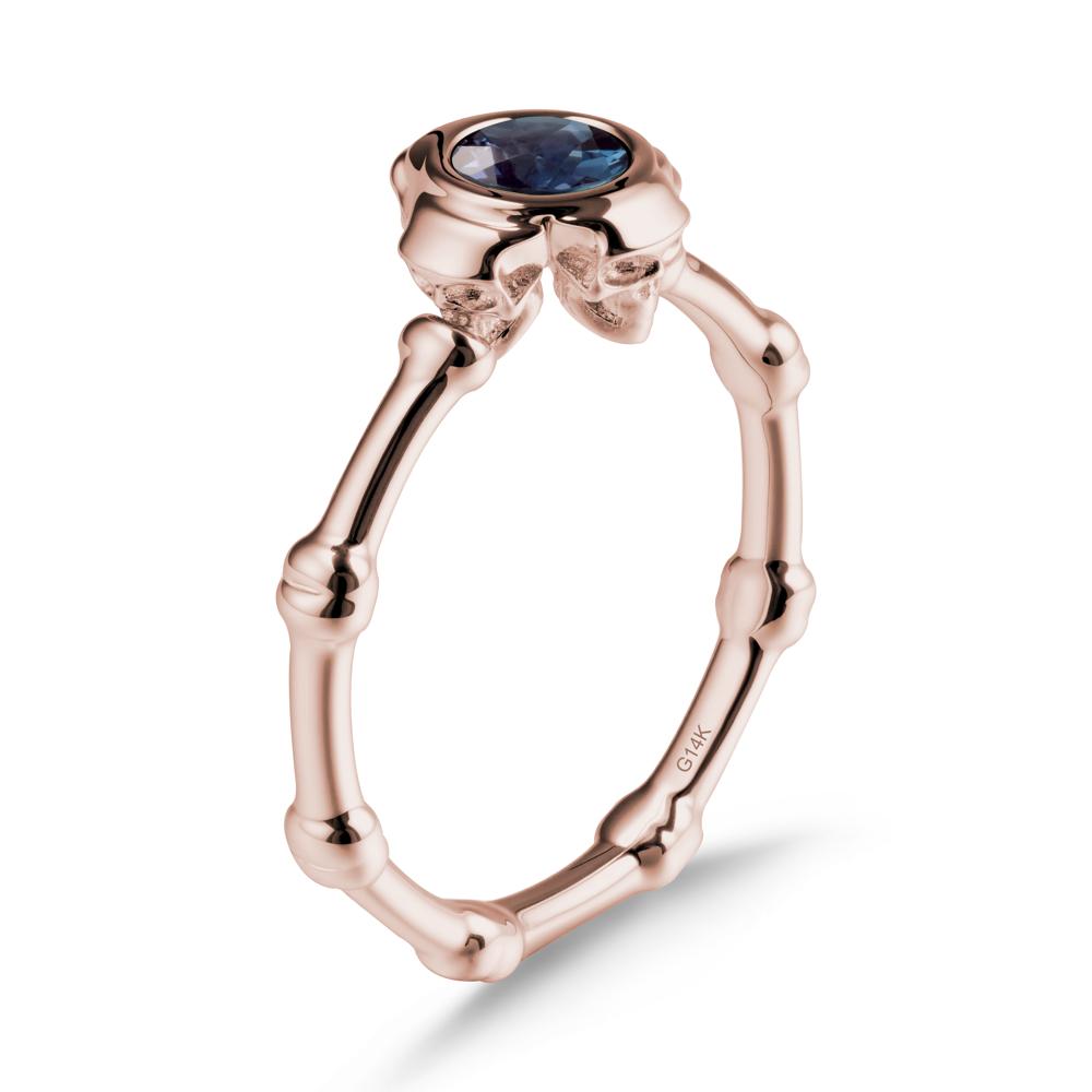 Gothic Alexandrite Skull Ring - LUO Jewelry #metal_14k rose gold