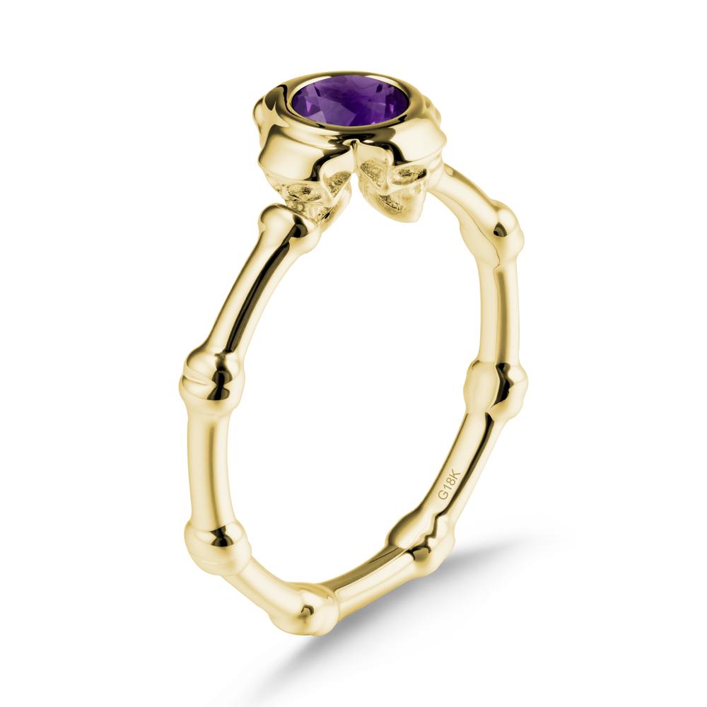 Helloween Amethyst Ring with Skull - LUO Jewelry #metal_18k yellow gold