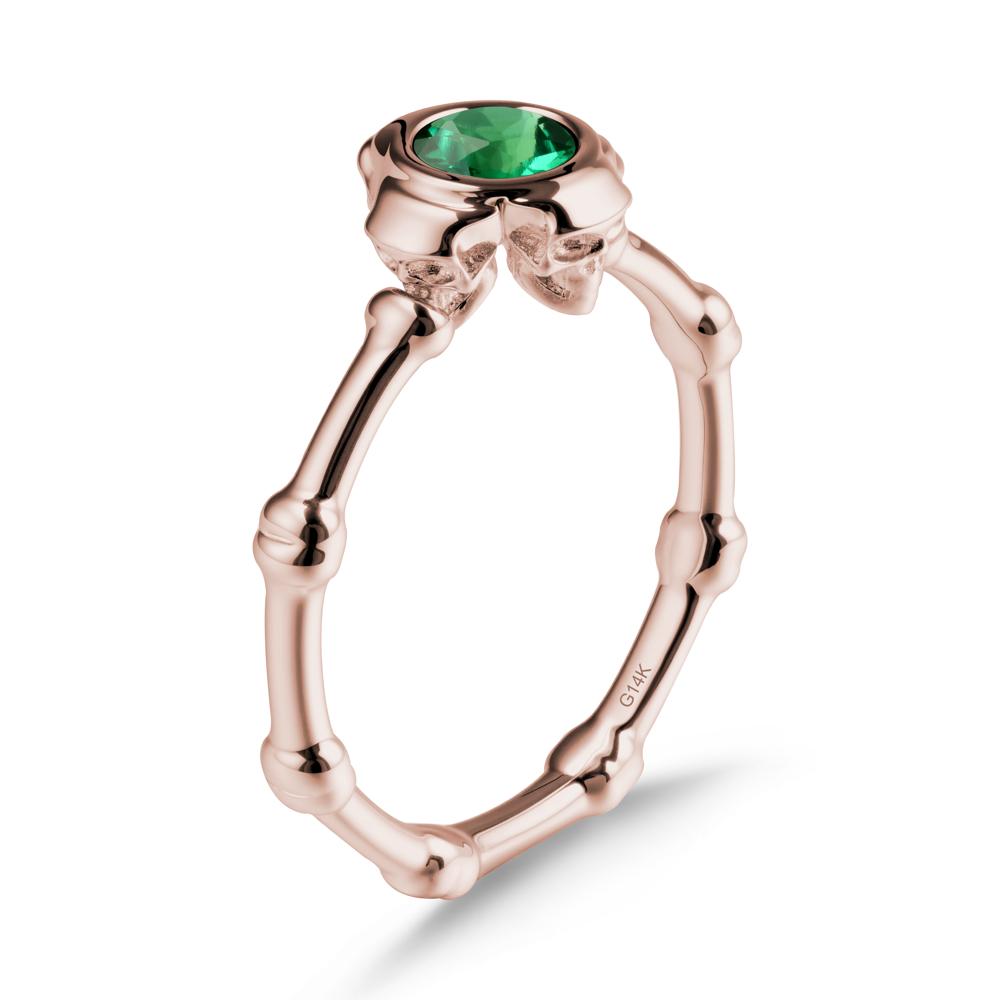 Helloween Emerald Ring with Skull - LUO Jewelry #metal_14k rose gold