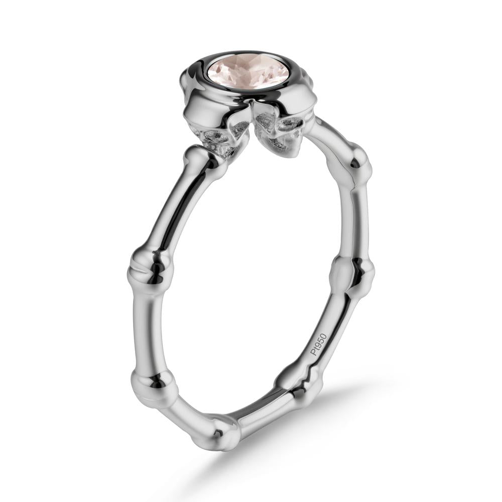 Helloween Morganite Ring with Skull - LUO Jewelry #metal_platinum