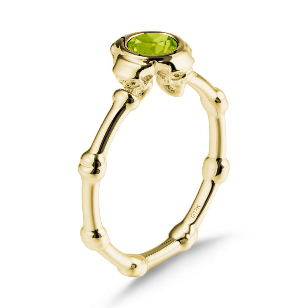 Helloween Peridot Ring with Skull - LUO Jewelry #metal_18k yellow gold