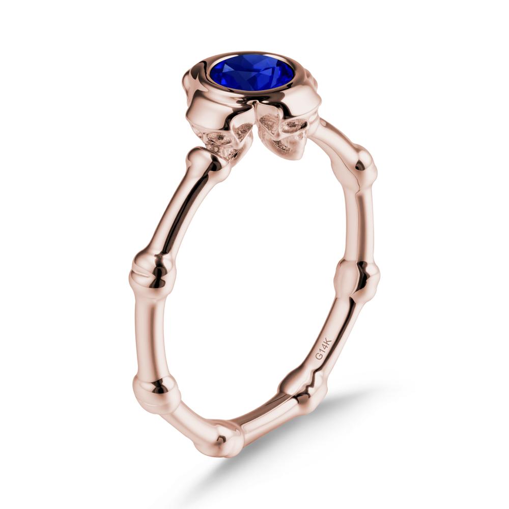 Helloween Sapphire Ring with Skull - LUO Jewelry #metal_14k rose gold