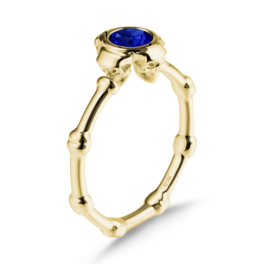 Helloween Sapphire Ring with Skull - LUO Jewelry #metal_18k yellow gold