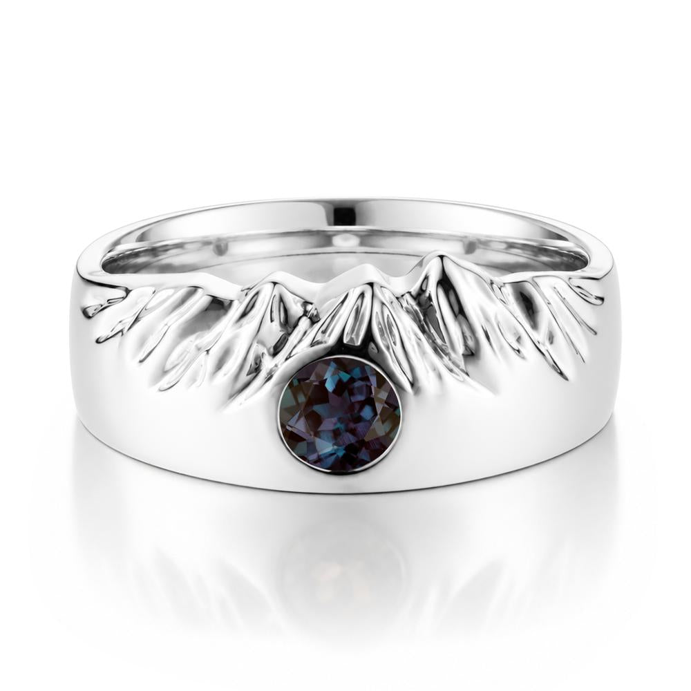 Men's Wide Band Emerald Ring - LUO Jewelry #gemstone_Alexandrite