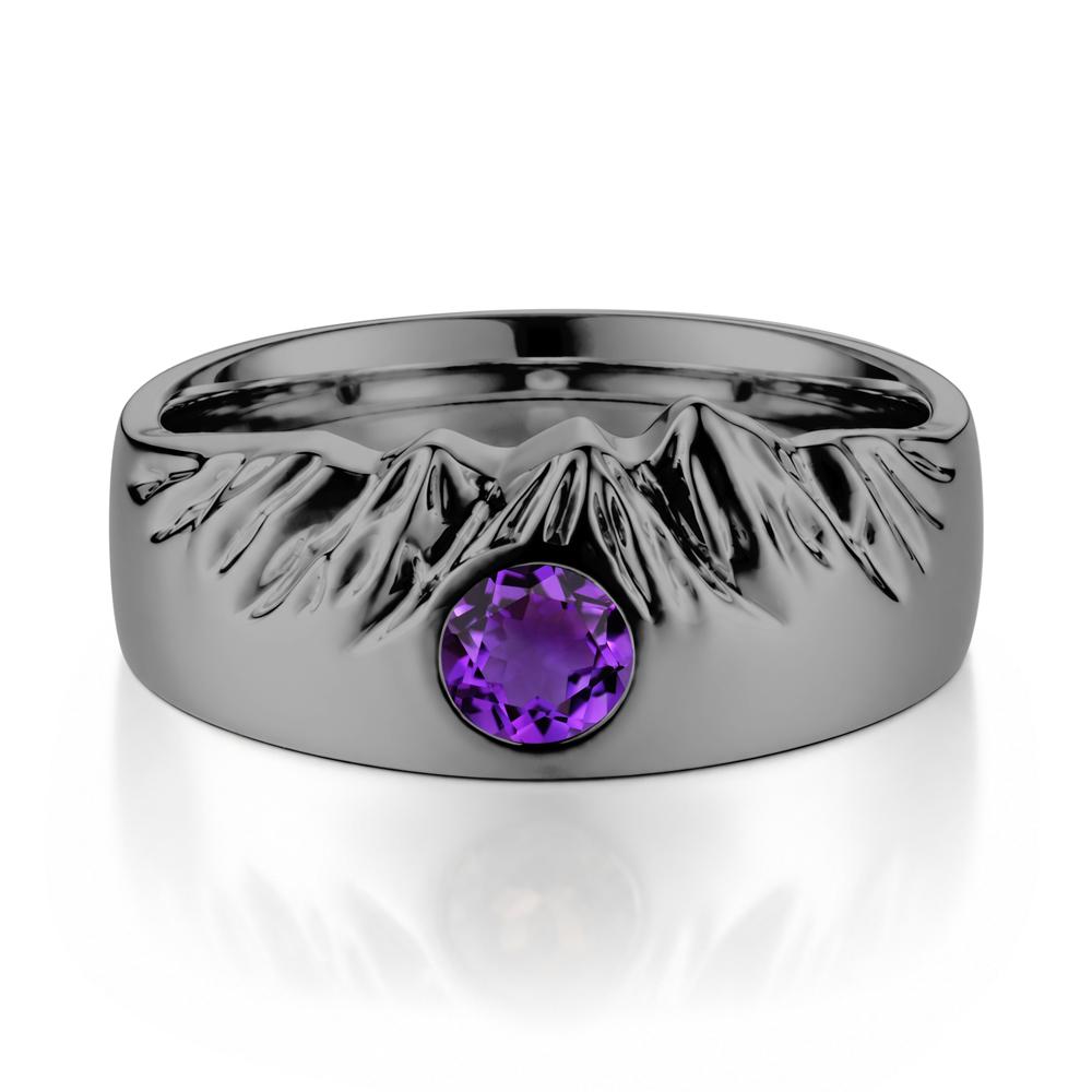 Men's Wide Band Emerald Ring - LUO Jewelry #gemstone_Amethyst